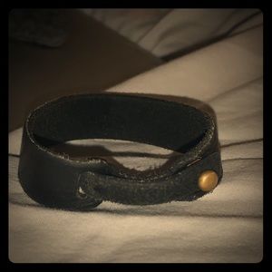 Leather & Brass Bracelet